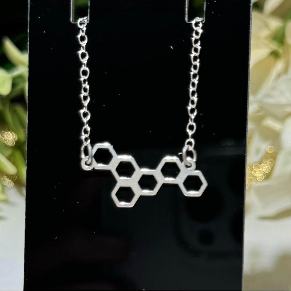 Beehive Honeycomb Stationary Pendant Sterling Sil… - image 3